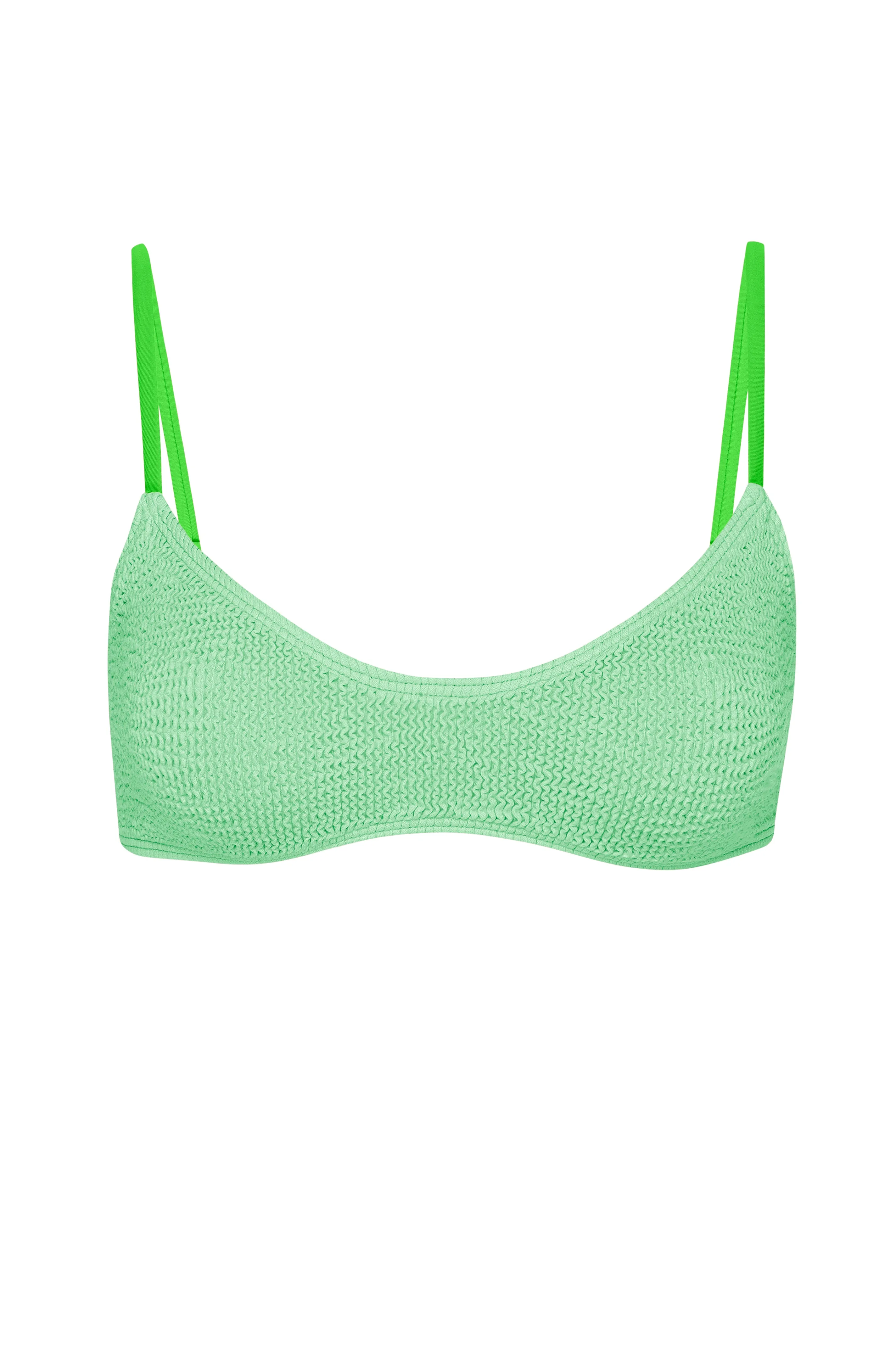 BALBOA LOW SCOOP BIKINI TOP - LIME