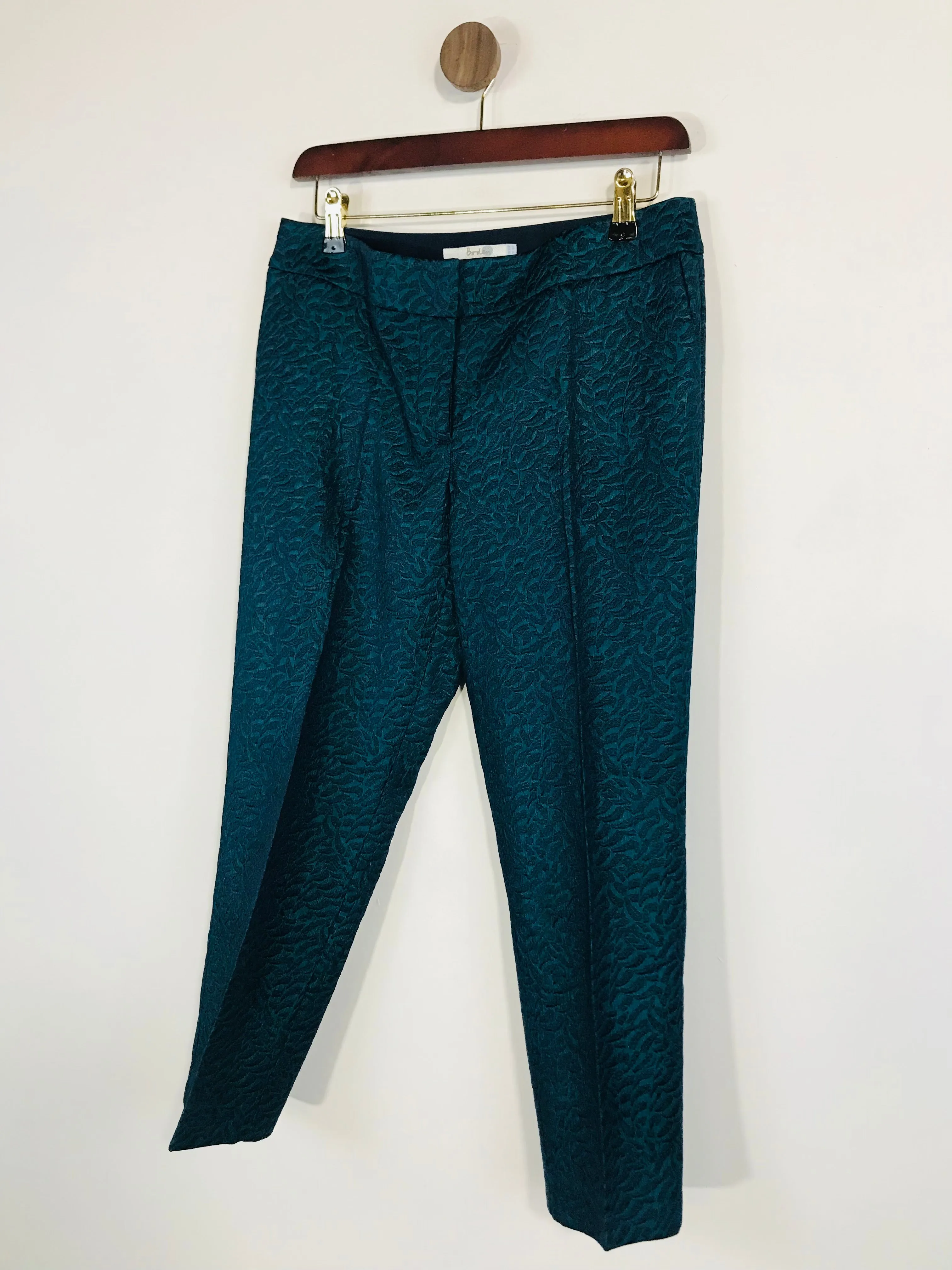 Boden Women's Leaf print Chinos Trousers | UK10 | Green