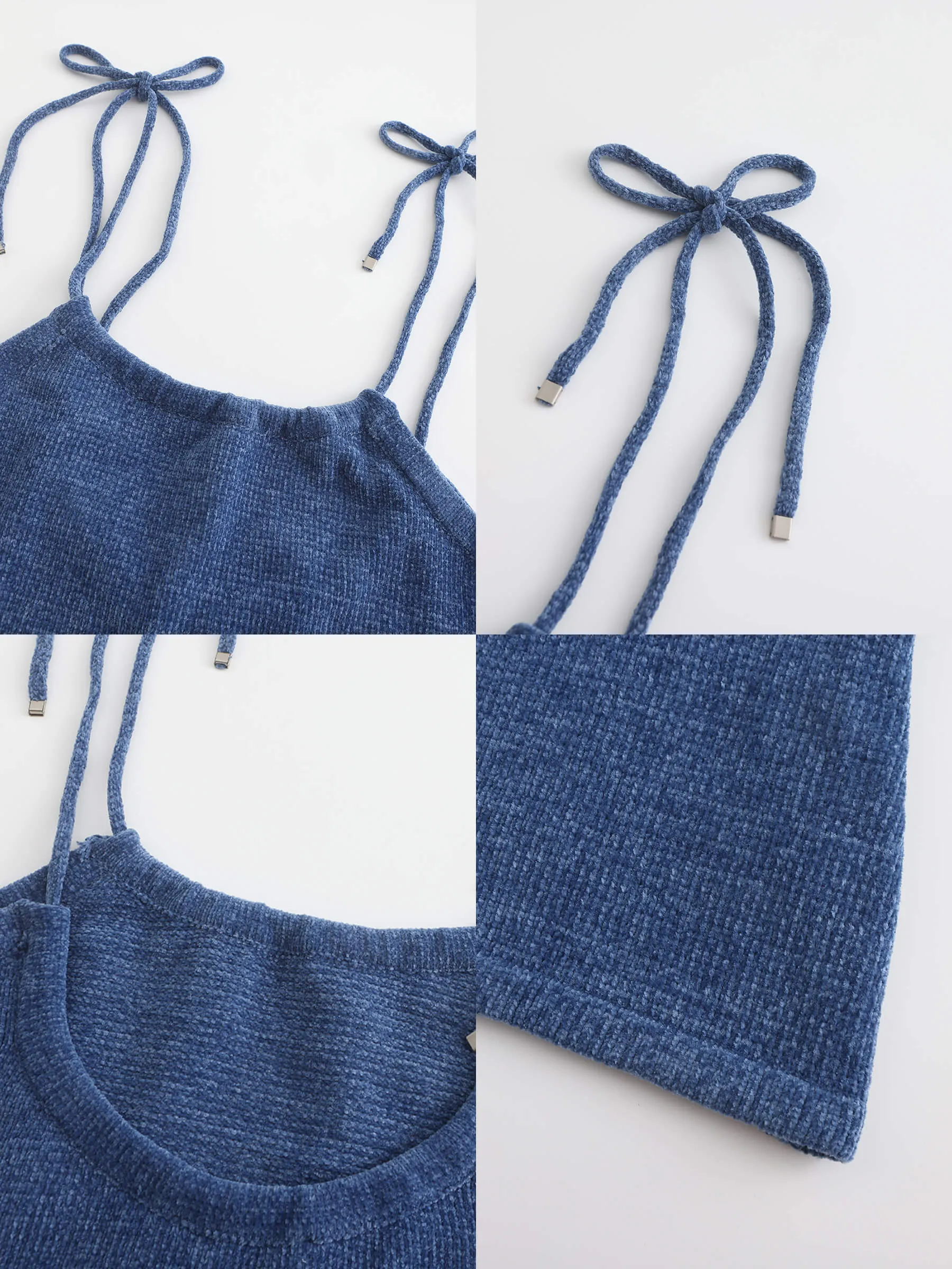 Chenille Knitted Adjustable Cami Top