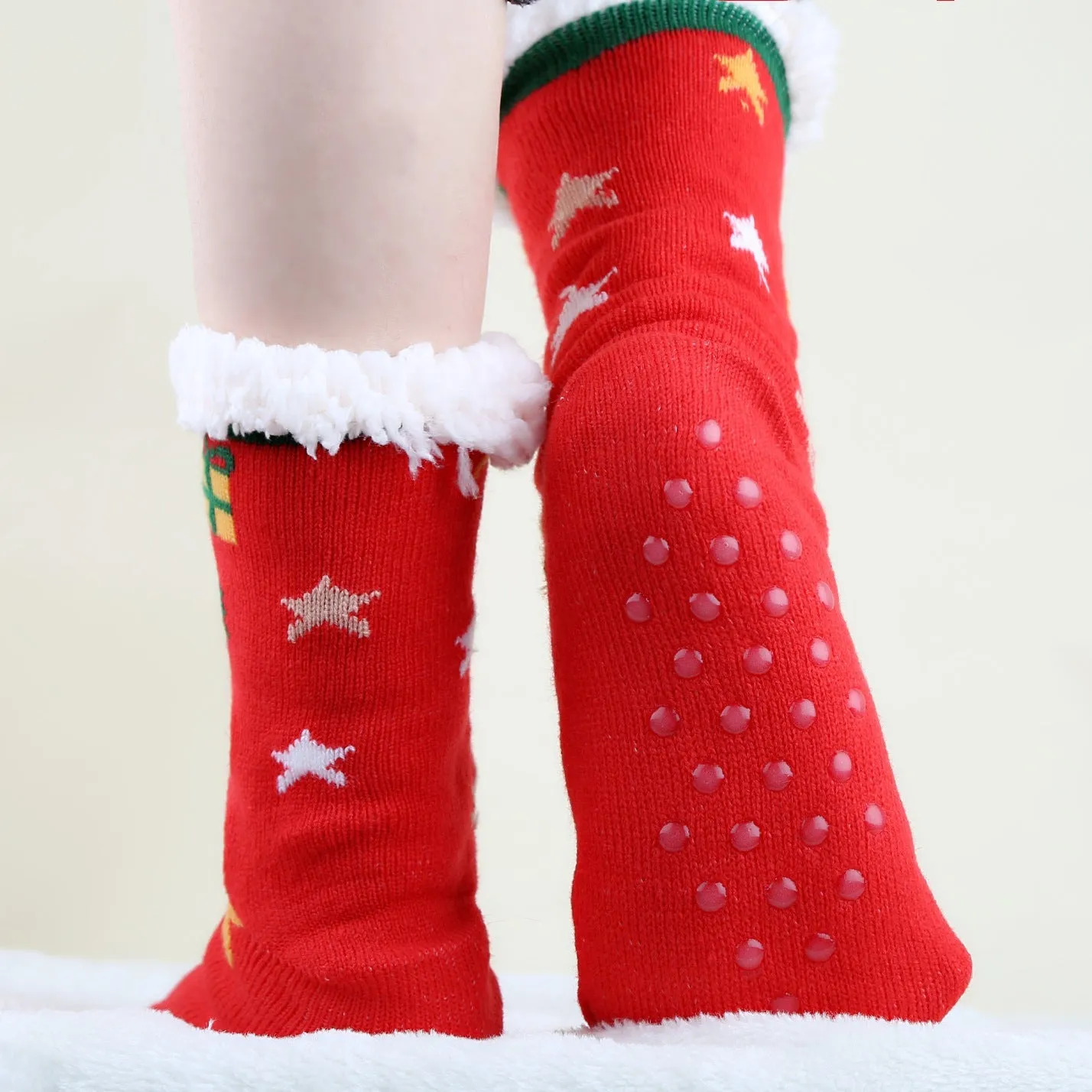 Christmas Fashion Winter Wool Socks Thick  Floor Socks