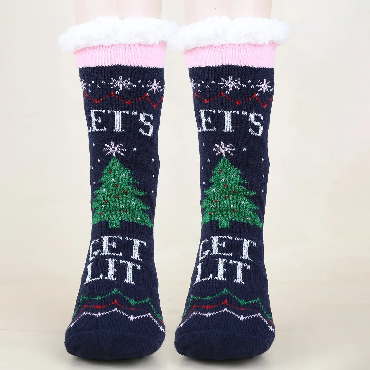 Christmas Fashion Winter Wool Socks Thick  Floor Socks