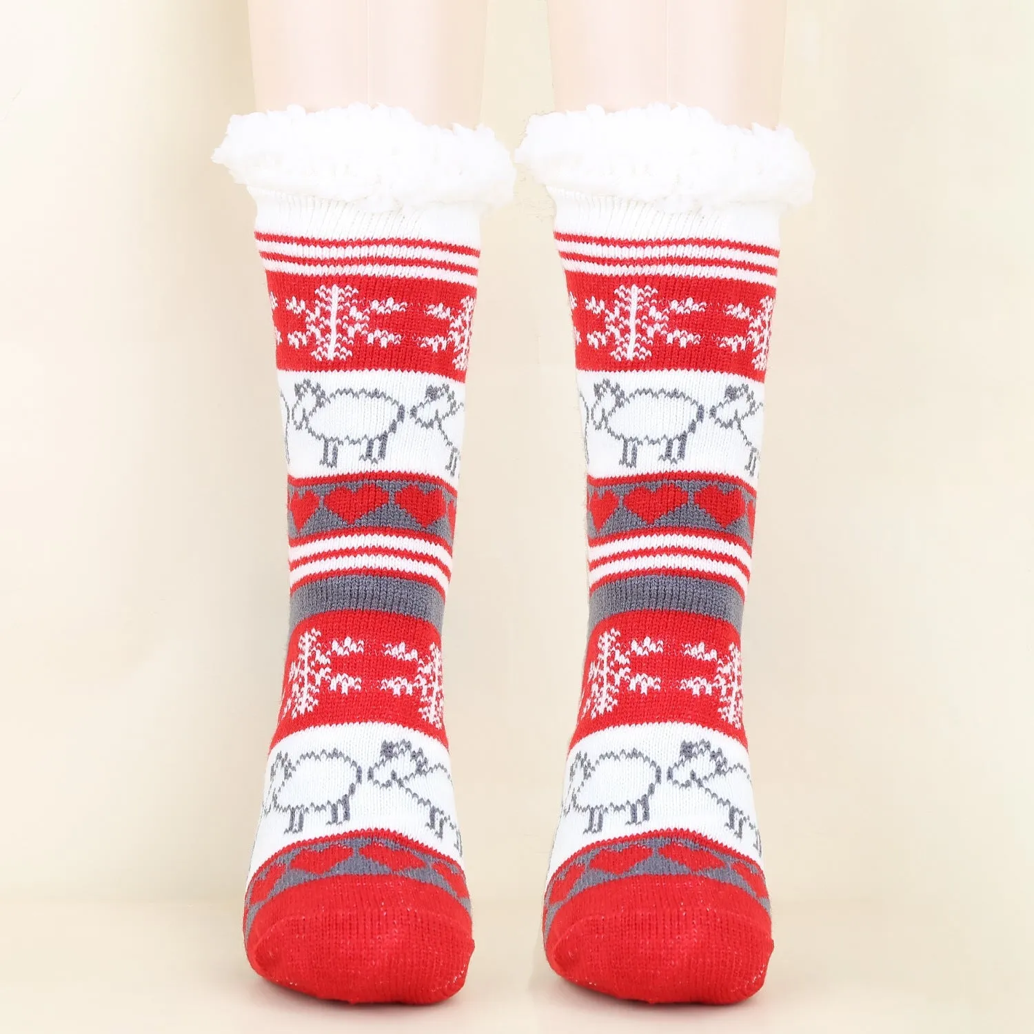 Christmas Fashion Winter Wool Socks Thick  Floor Socks