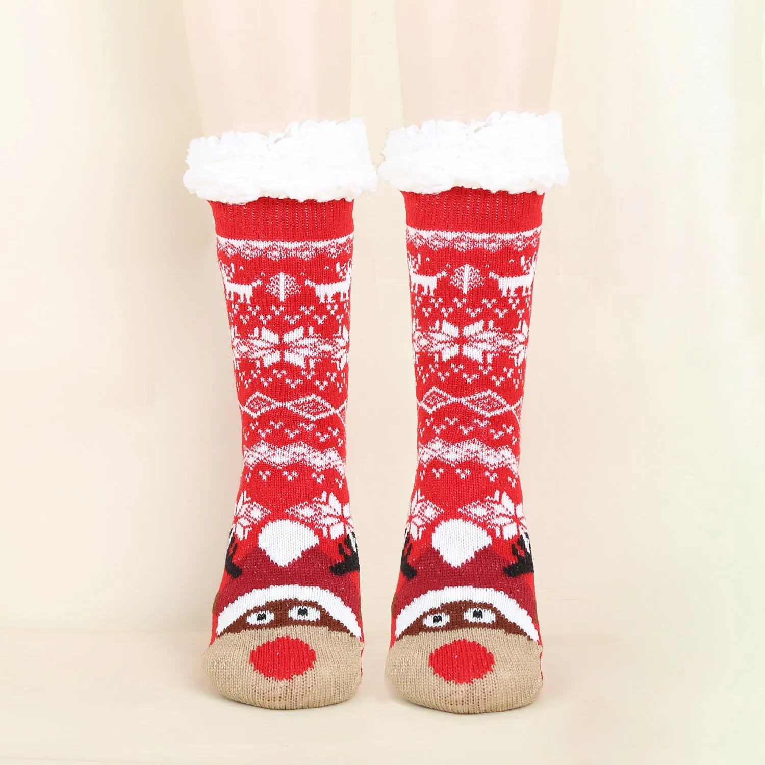 Christmas Fashion Winter Wool Socks Thick  Floor Socks