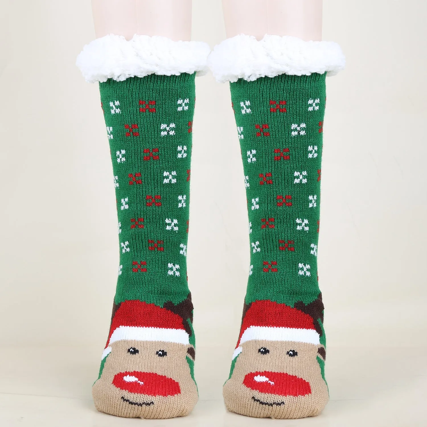 Christmas Fashion Winter Wool Socks Thick  Floor Socks