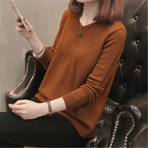 Fashion Winter Autumn Women Pullover Knitted Sweaters Casual