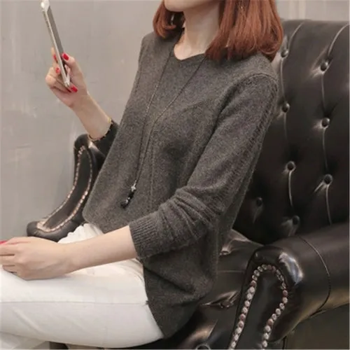 Fashion Winter Autumn Women Pullover Knitted Sweaters Casual