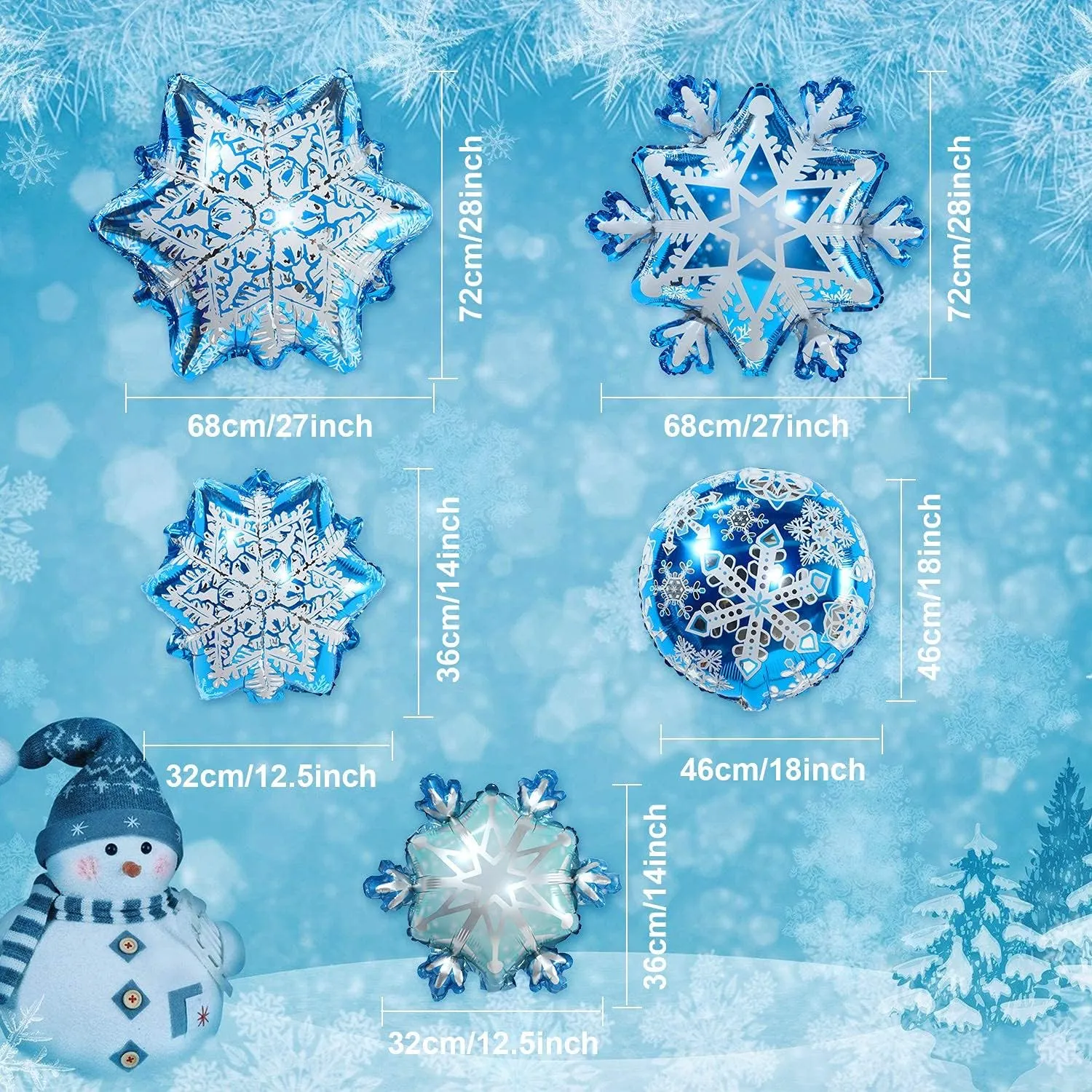 Frozen Snowflake Balloon Bouquet