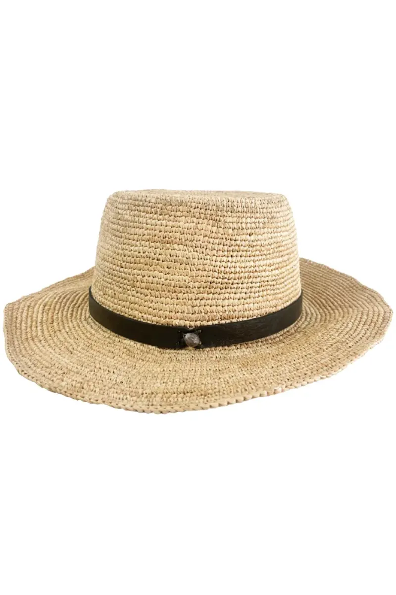 Gaston Raffia Hat By Made In Mada - Natural