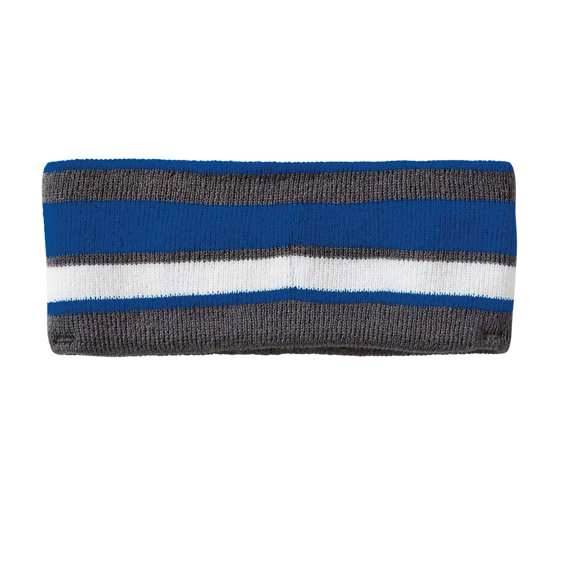 Holloway Royal/White/Graphite Acrylic Rib Knit Comeback Headband