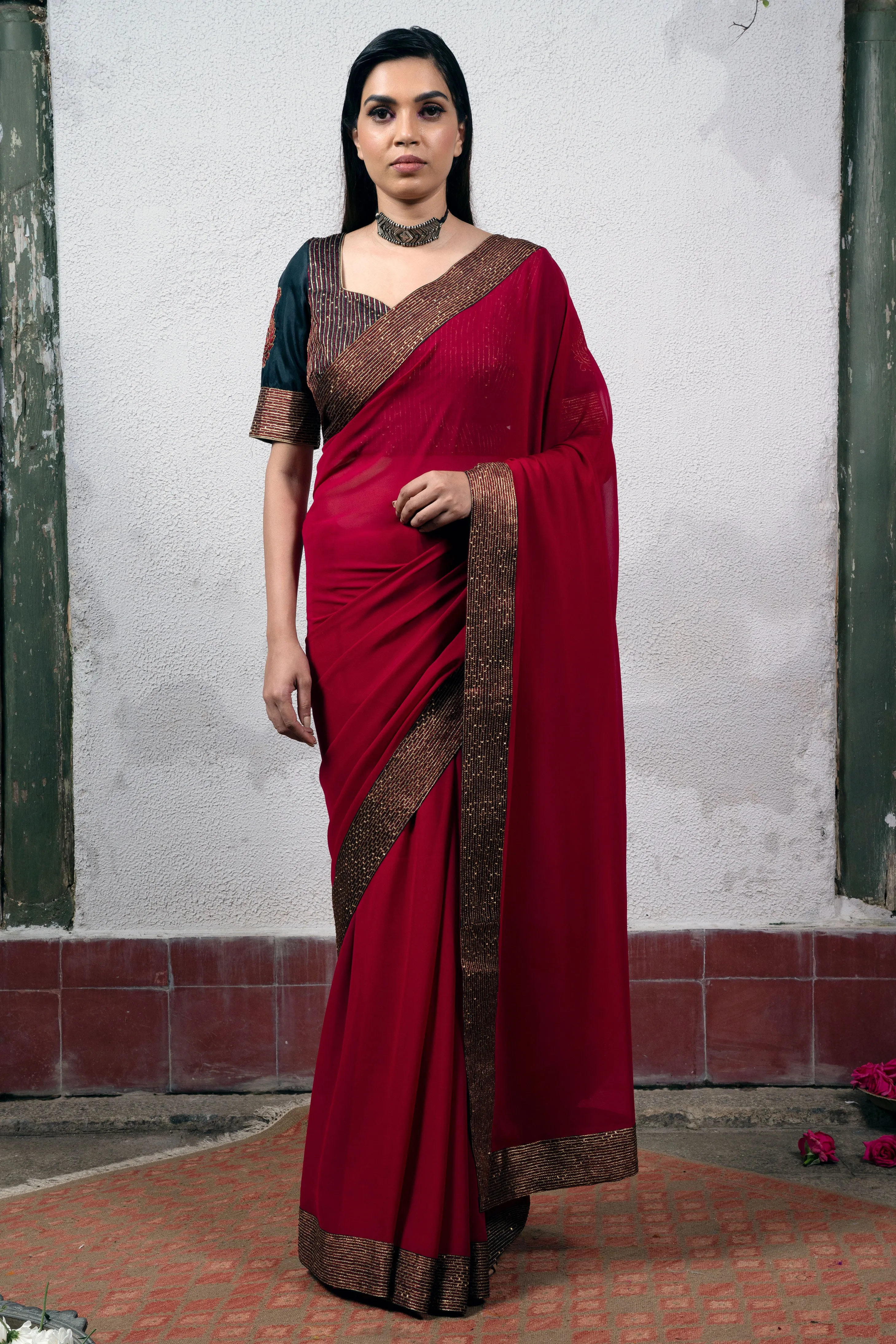 Jaji: Red Saree