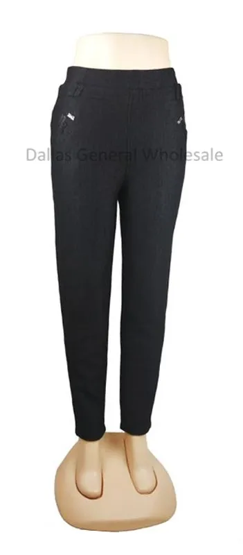 Ladies Fur Lining Trousers Pants Wholesale