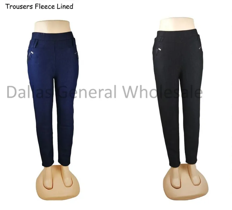 Ladies Fur Lining Trousers Pants Wholesale