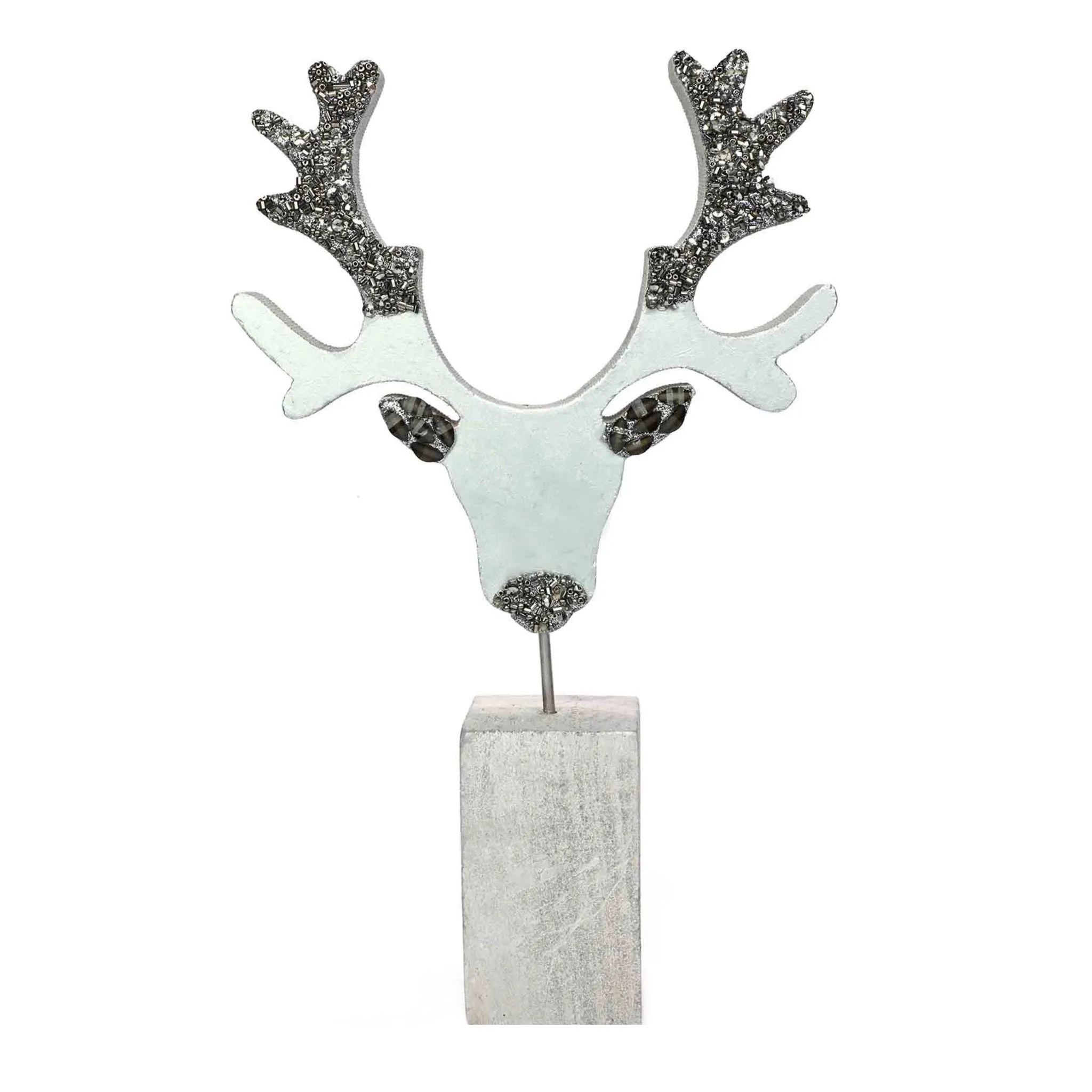 Oh Deer! Beaded Christmas | Winter Table Decor in Silver