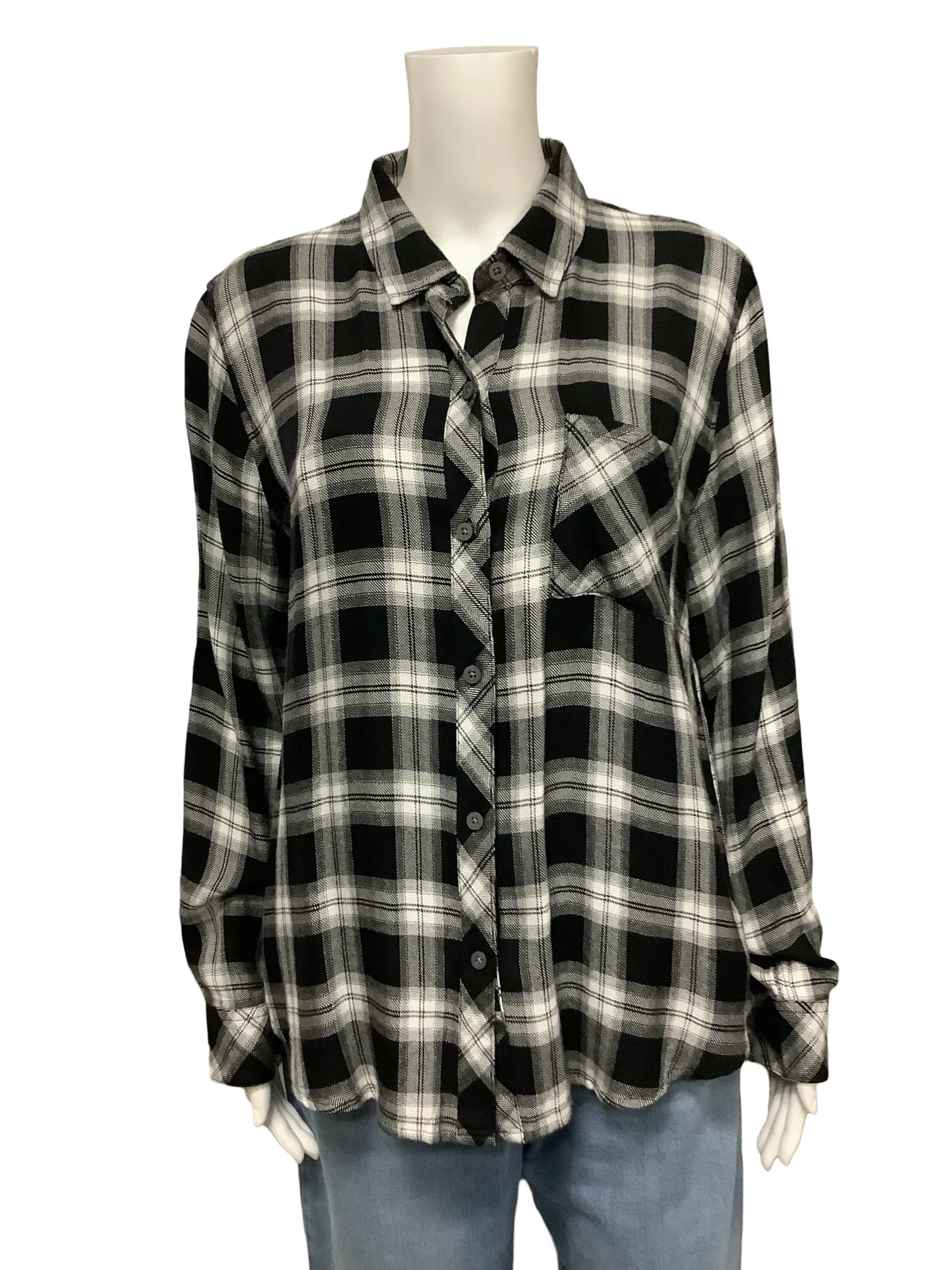 Rails Shirt Plaid Print Size: M