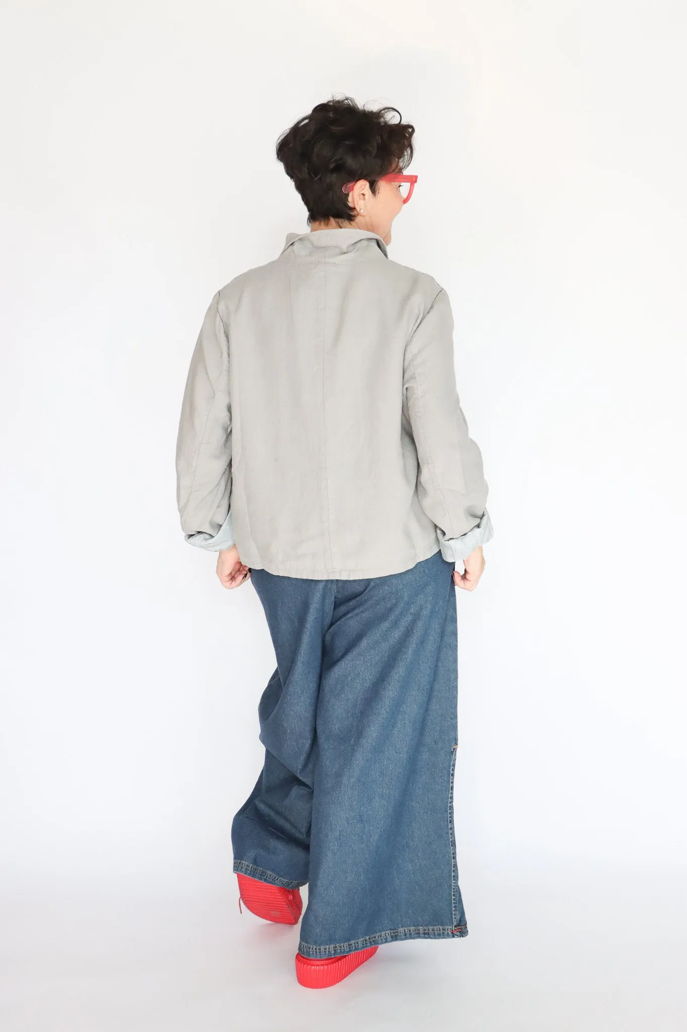 Umit Unal Grey Linen Jacket