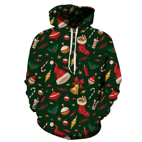 Unisex Stylish Christmas Printing Hoodie