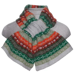 Winter Pull Through Scarf Nordic Green